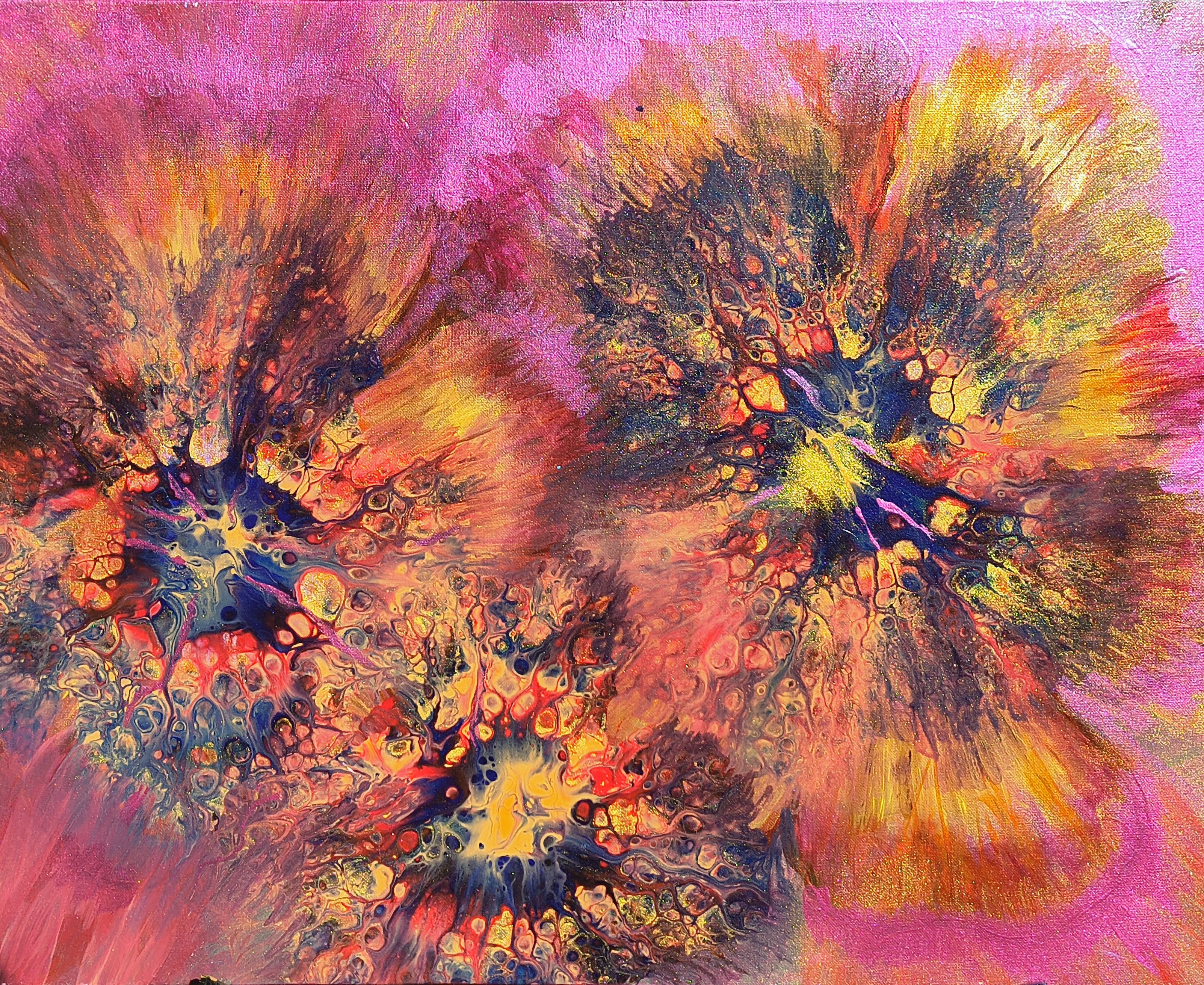 Solar Bloom - Acrylic painting by Chris Broussard